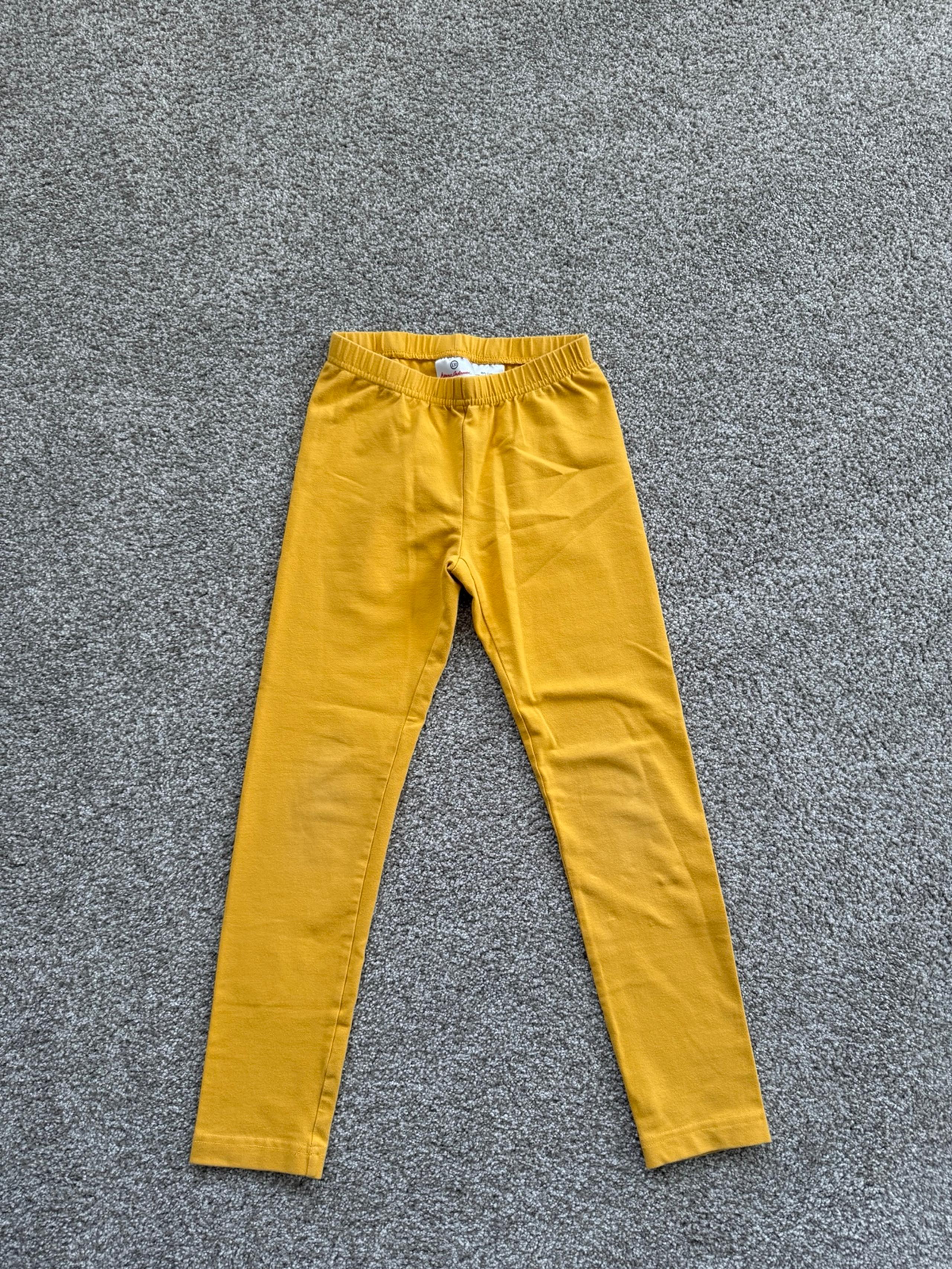 Hanna Andersson Yellow Kids Leggings size 8