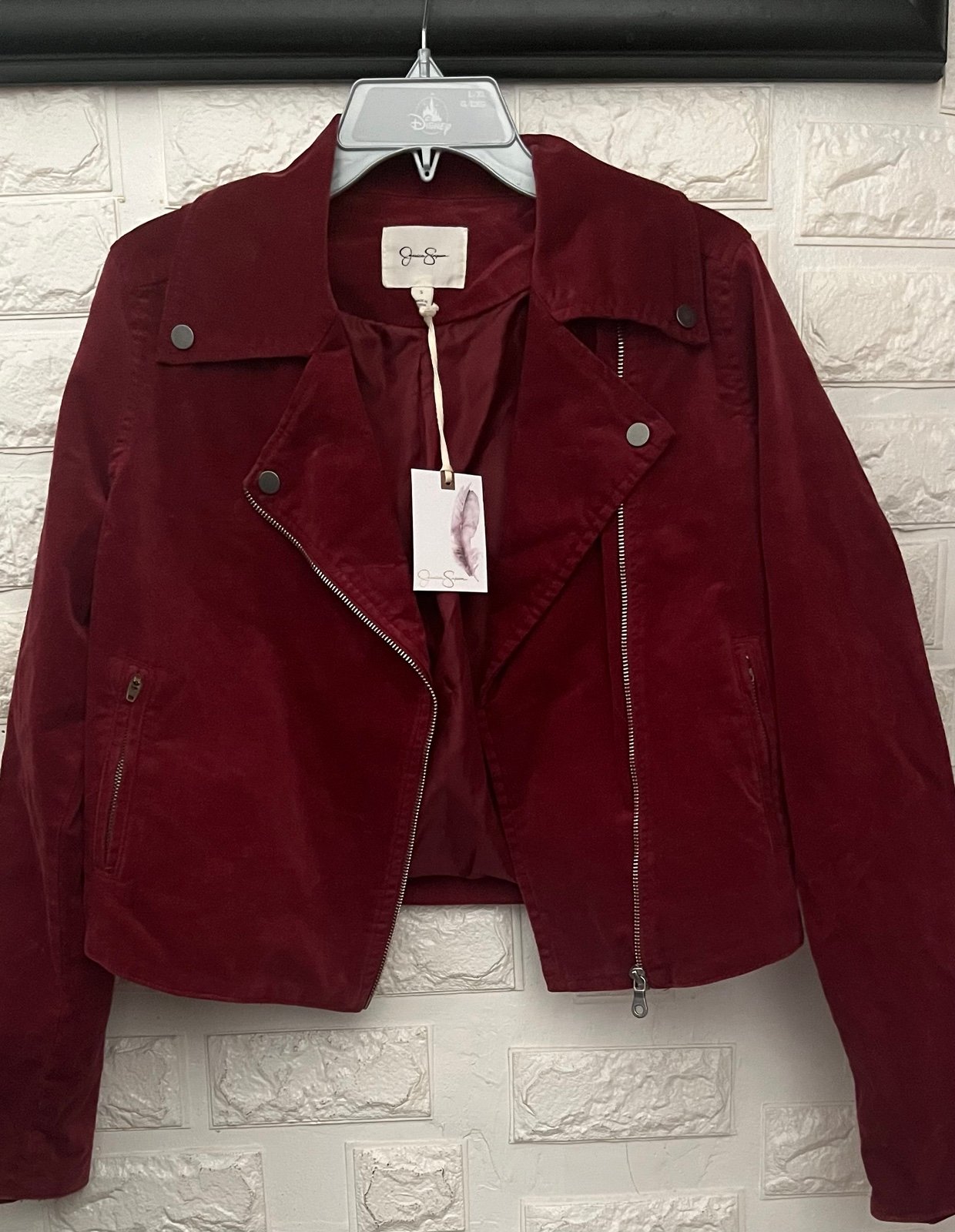 Jessica Simpson Women’s Ruby Wine Zippered Jacket