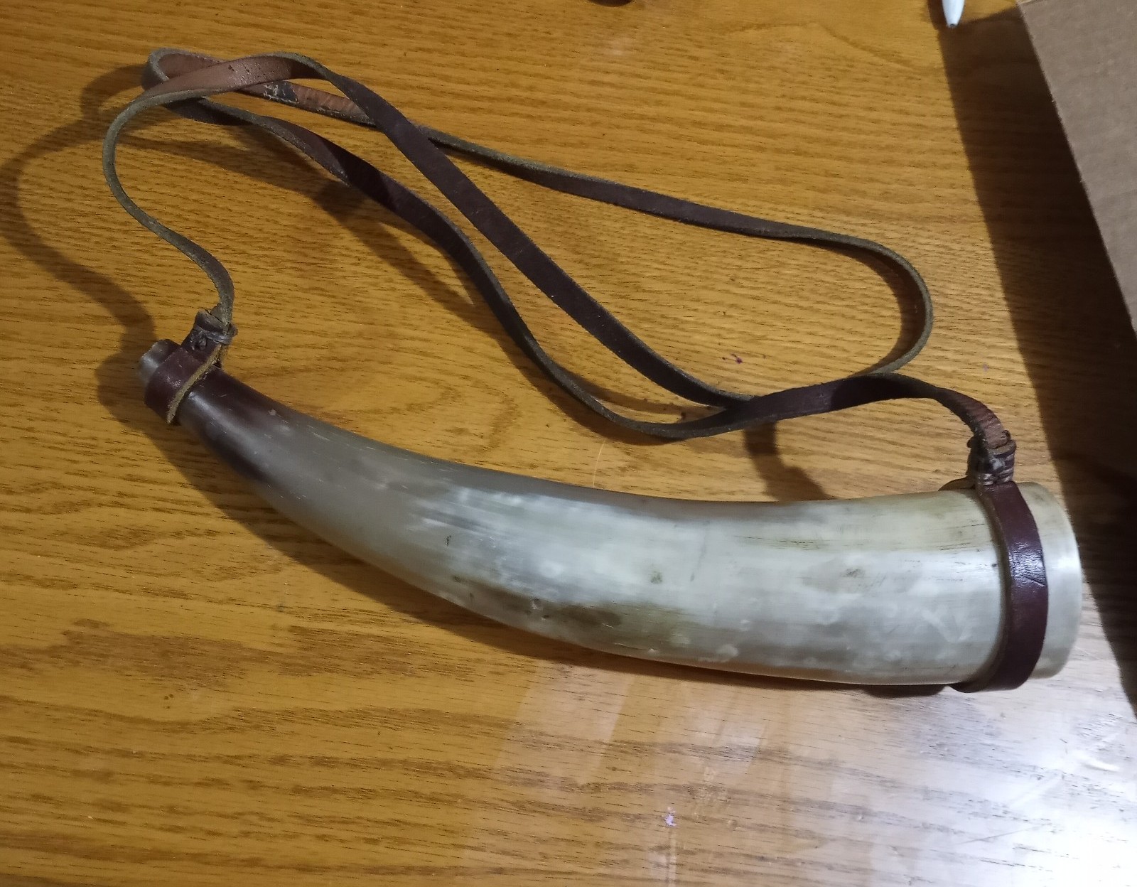 Authentic powder horn made of horn lol