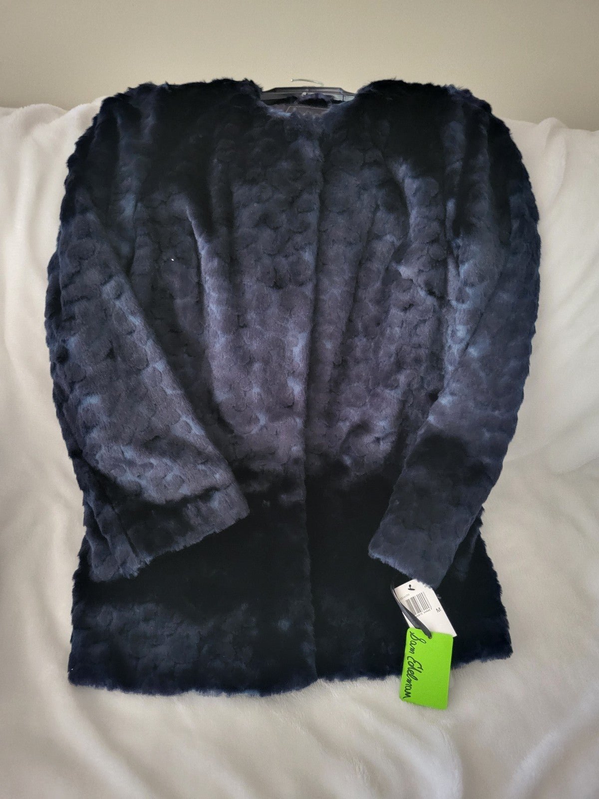 BNWT Sam Elderman Blue lined Faux Fur Coat - Top End (C all pics pls!)