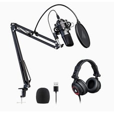 Microphone with Studio Headphone Set