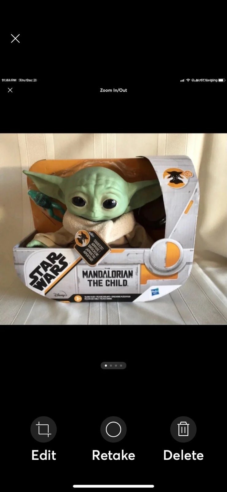 Star Wars Mandalorian plush talking NIB