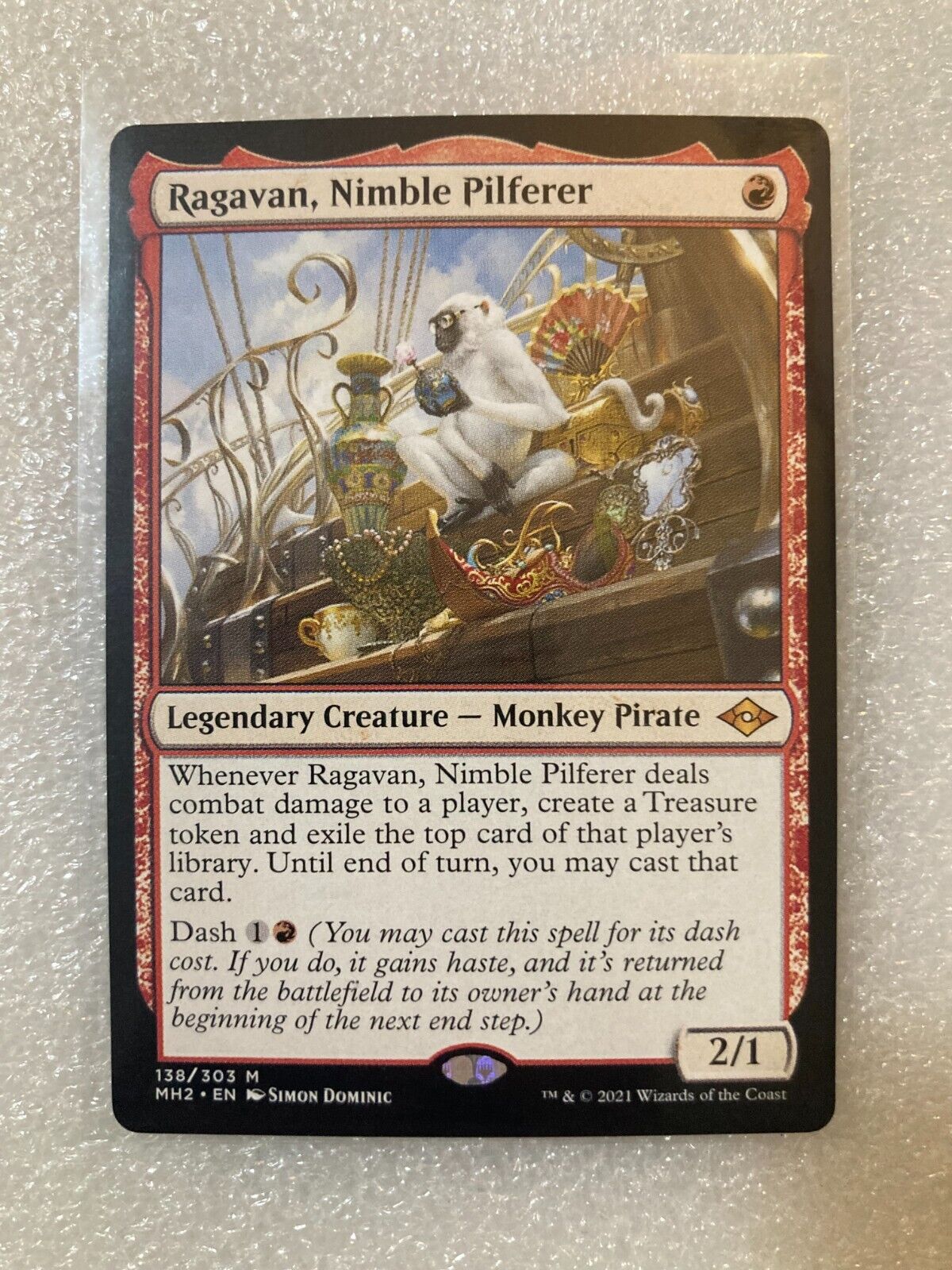 Magic 2021 MTG MH2 138 Non-Foil Ragavan Nimble Pilferer Modern Horizons 2 MINT