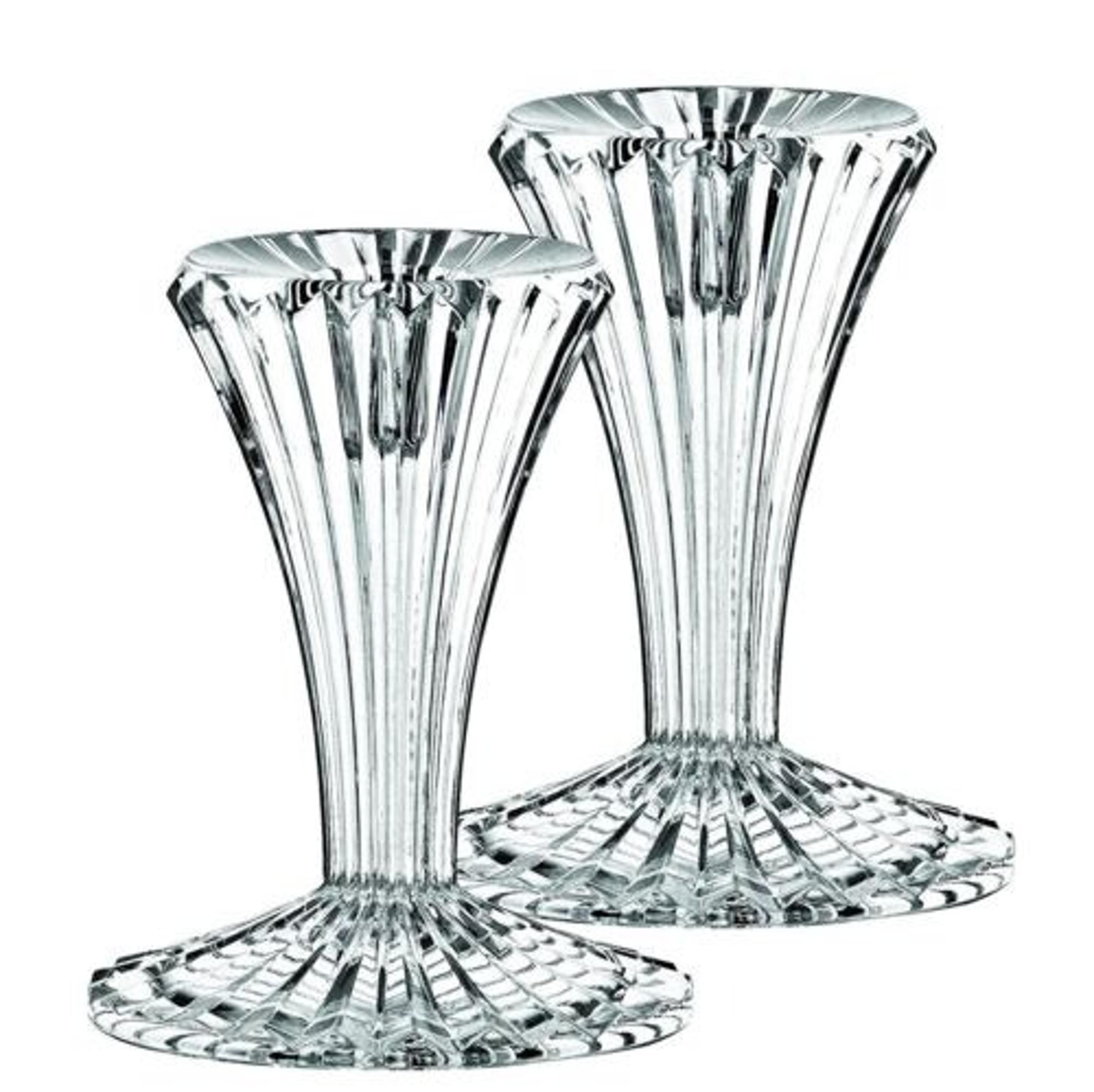 Waterford Marquis Bezel Crystal Candlesticks Pair NEW 4"
