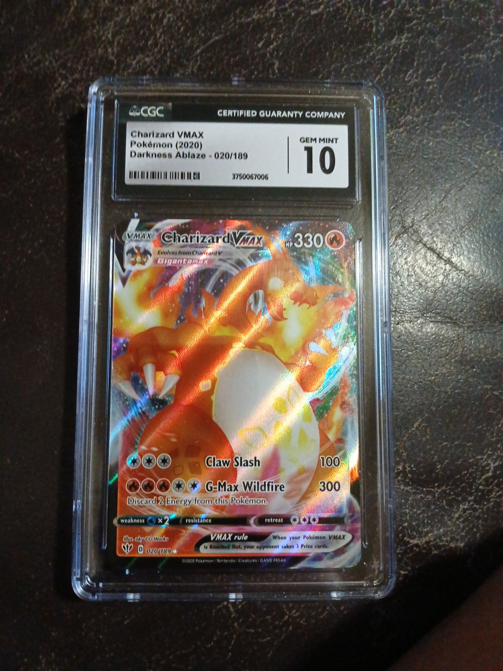 Pokemon Nintendo charizard vmax cgc gem mint 10 graded cards
