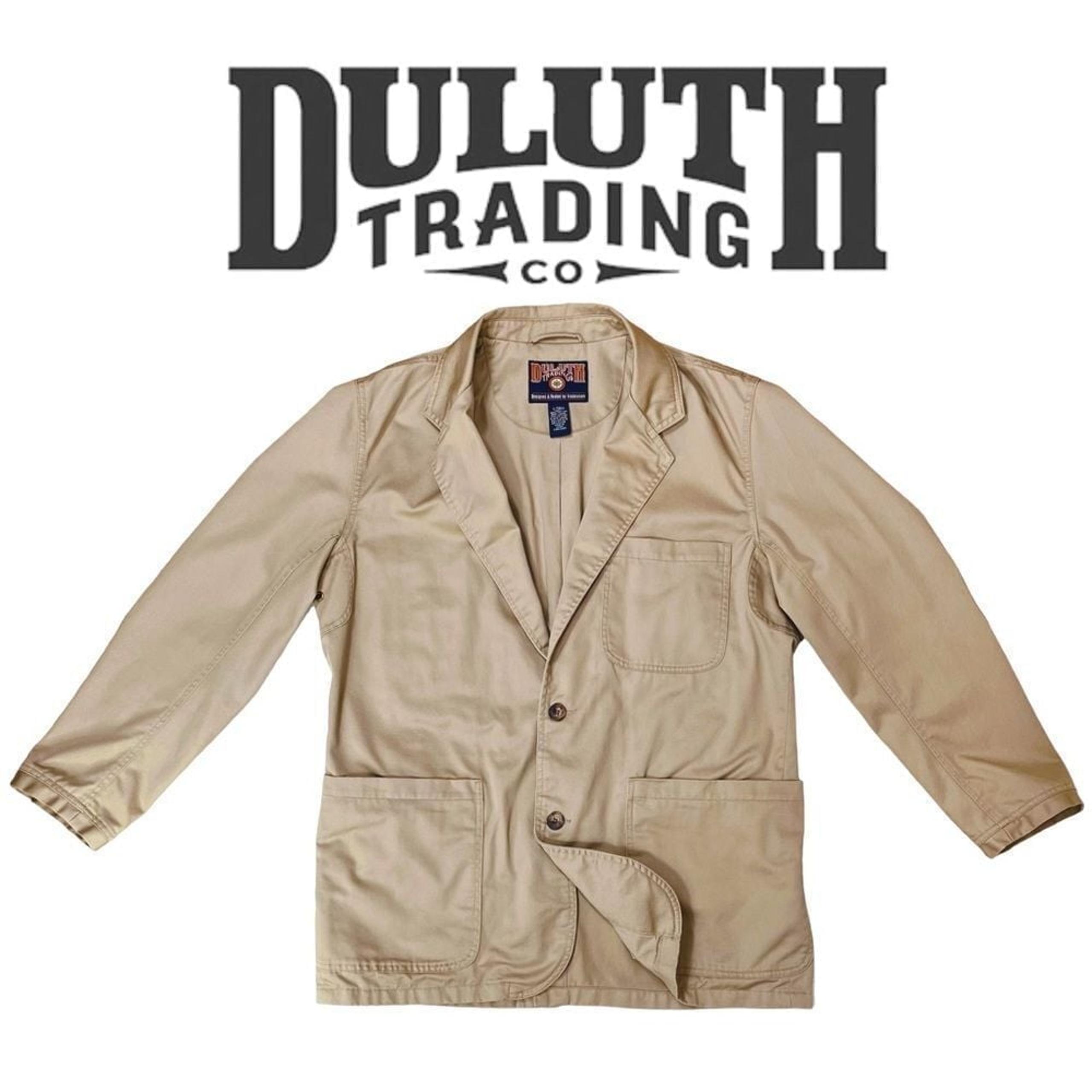 Duluth Trading Company Fire Hose Presentation Jacket Blazer Khaki Men Large Tall