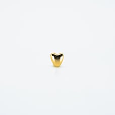 Solid 14kt gold nose piercing with heart 20 gauge New