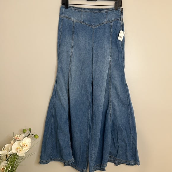Free People we the free Juniper Wide Leg in Berry Blue Size 27
