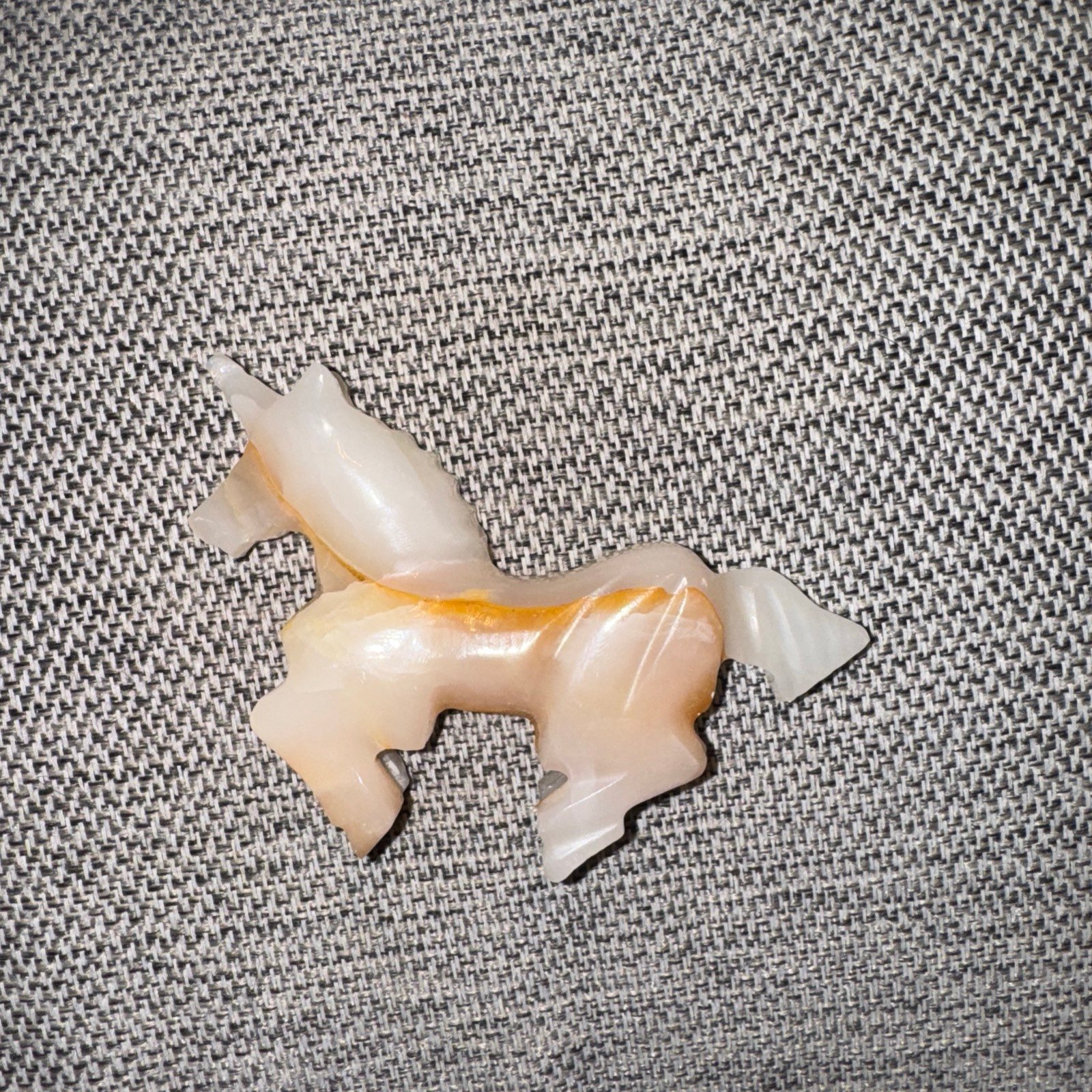 collectible and vintage agate unicorn statue. good condition. 10 ounces