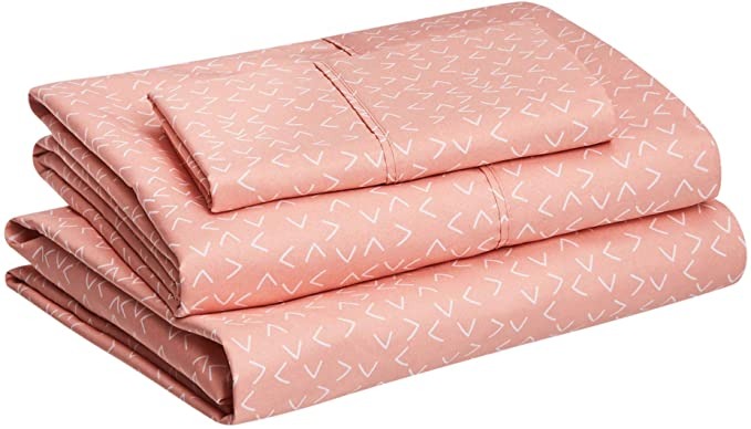 Amazon Basics Lightweight Super Soft Easy Care Microfiber Bed Sheet Set with 14”