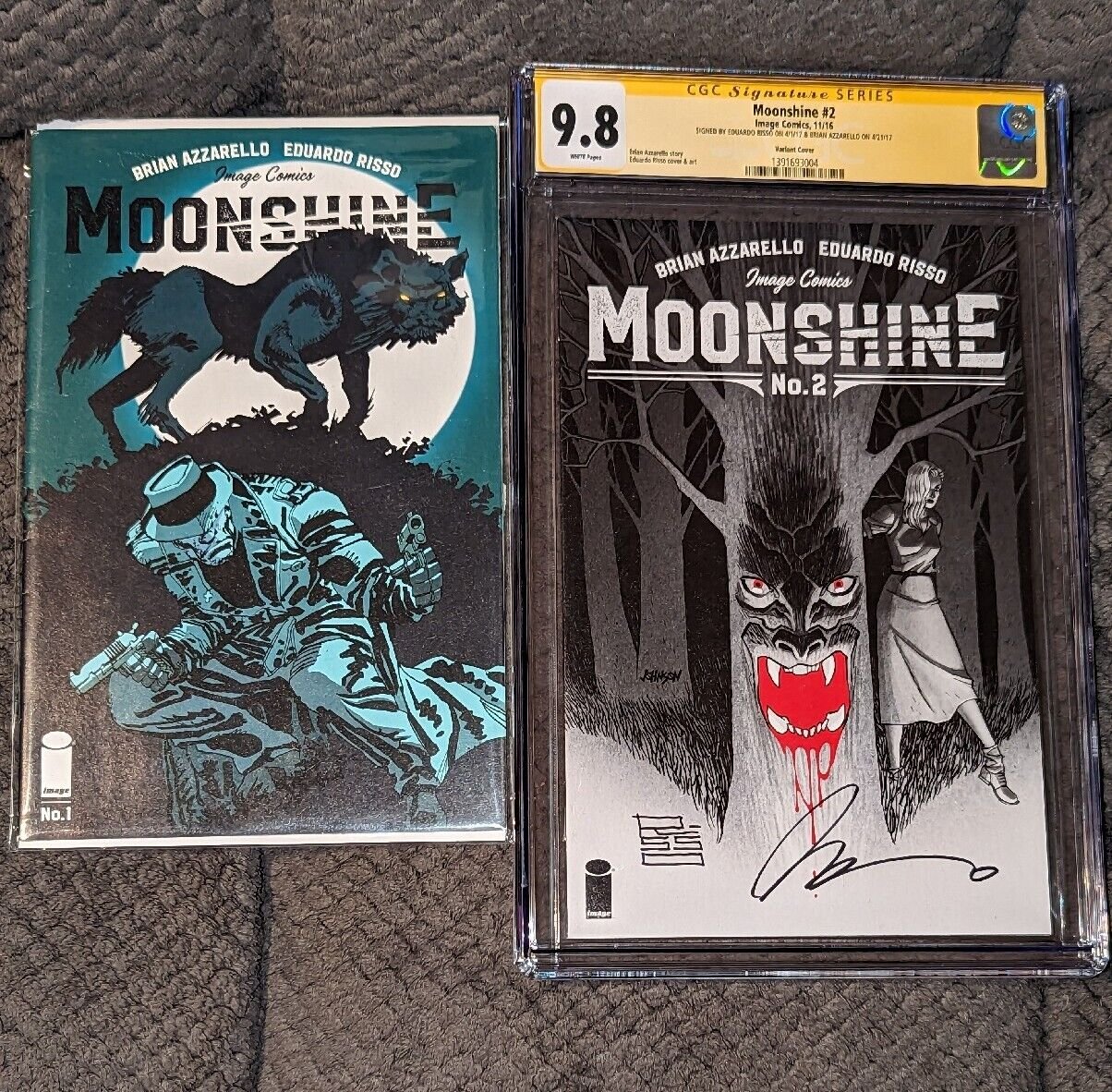 Moonshine #2 CGC SS 9.8 2X Signed Eduardo Risso & Azzarello Variant Image comics