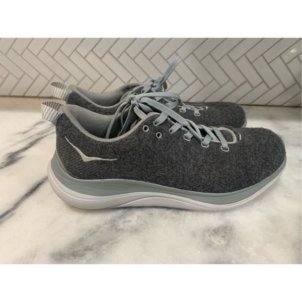 Hoka Hupana Flow Wool Womens Running Outdoor Gym Sneaker Grey 8 EU 40 Gray