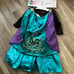 Disney Frozen Girls Dress Purple Green Cape