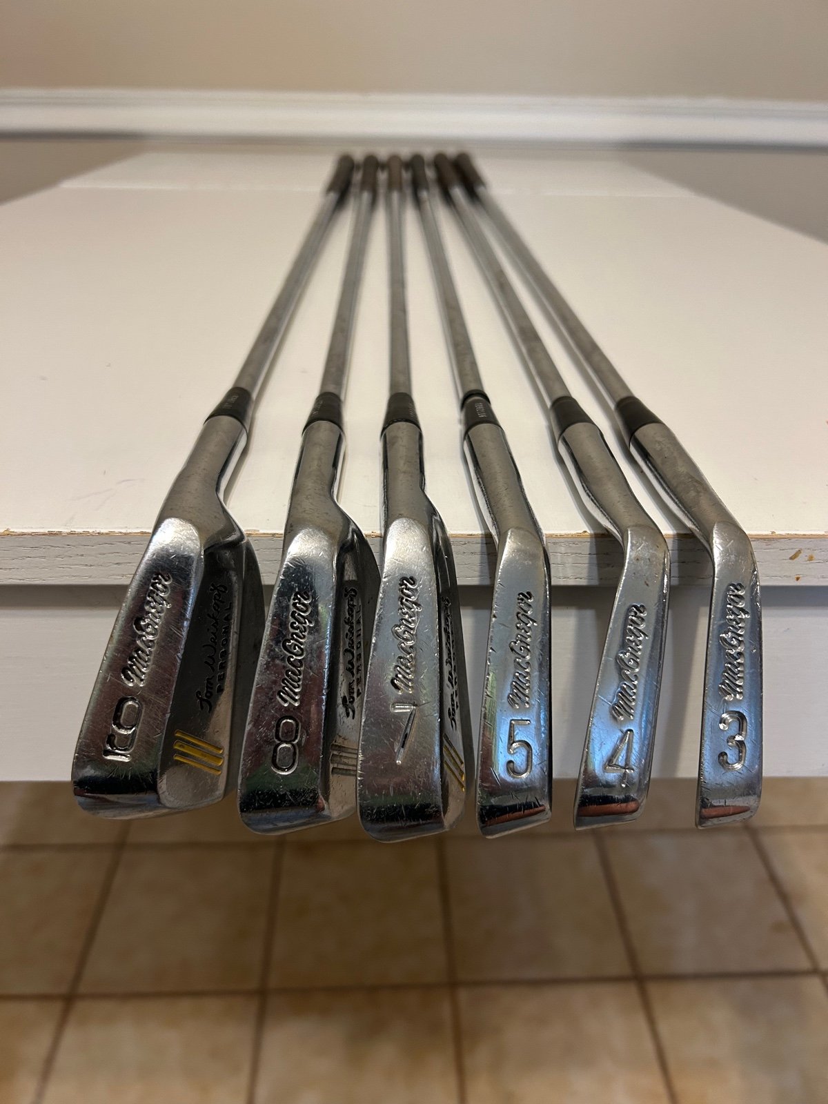 Vtg MacGregor Tom Weiskopf Personal Model Golf Club Iron Set RH 3-5 7-9 Org Grip