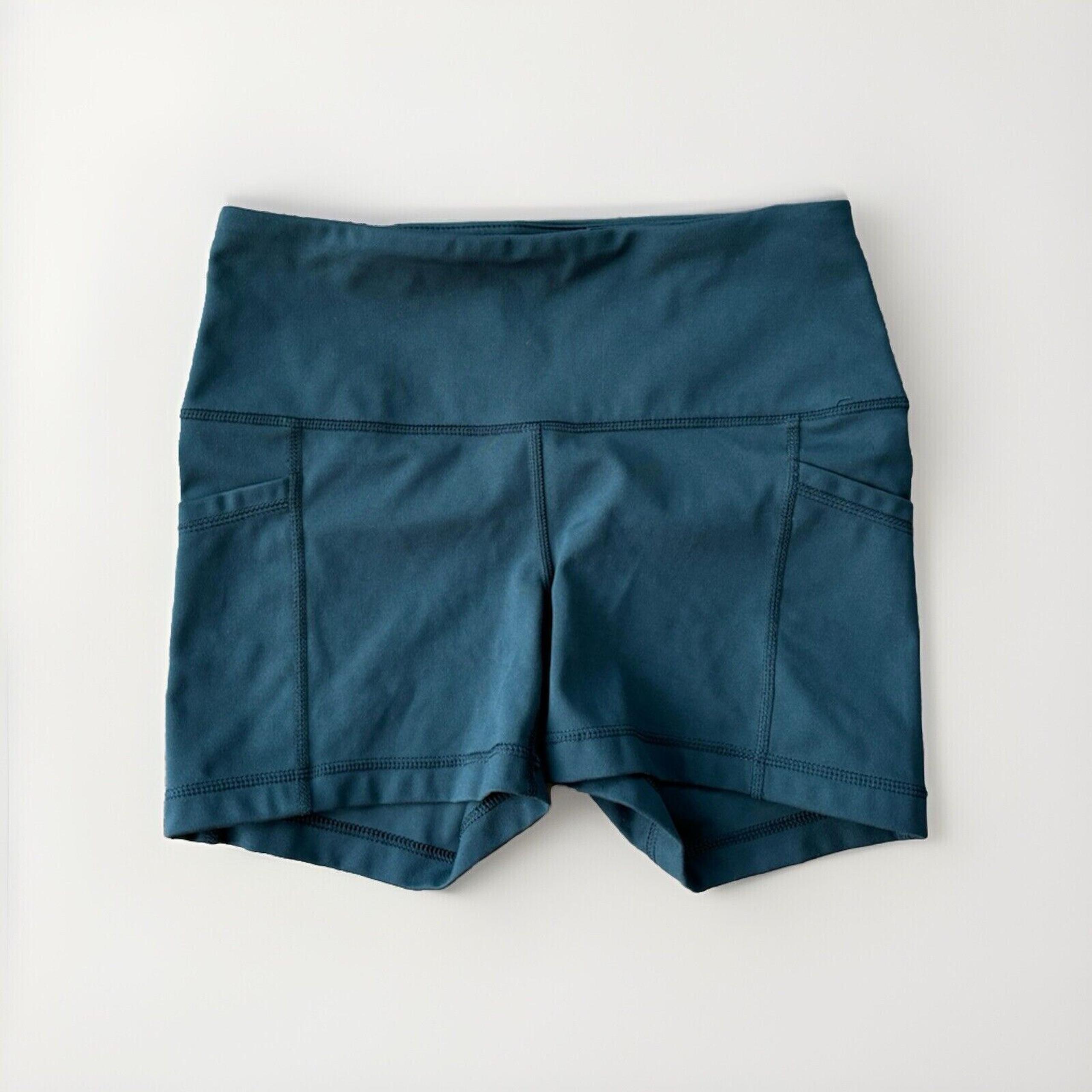 Yogalicious Lux Blue Compression Shorts Size S Pockets