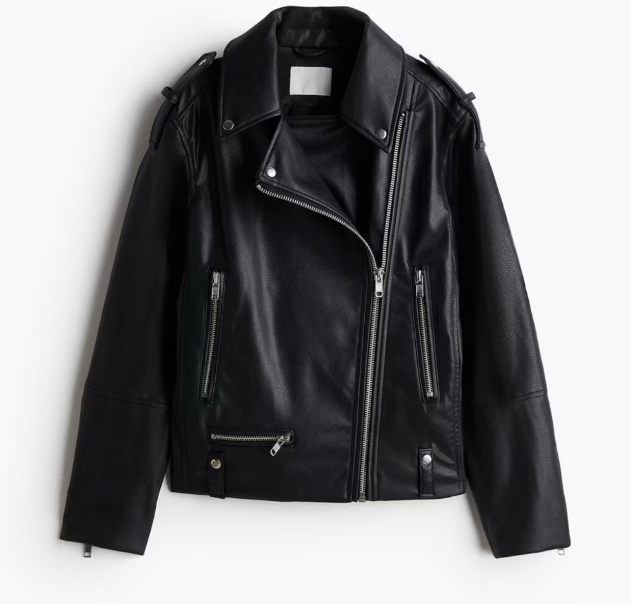 NWT H&M COATED BIKER JACKET