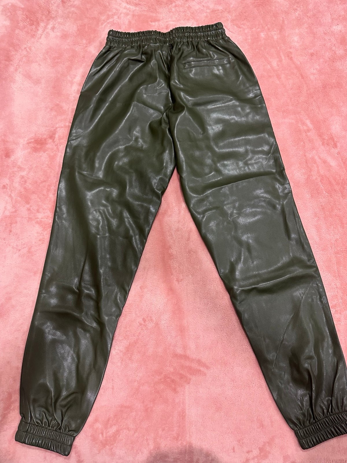 Leather joggers