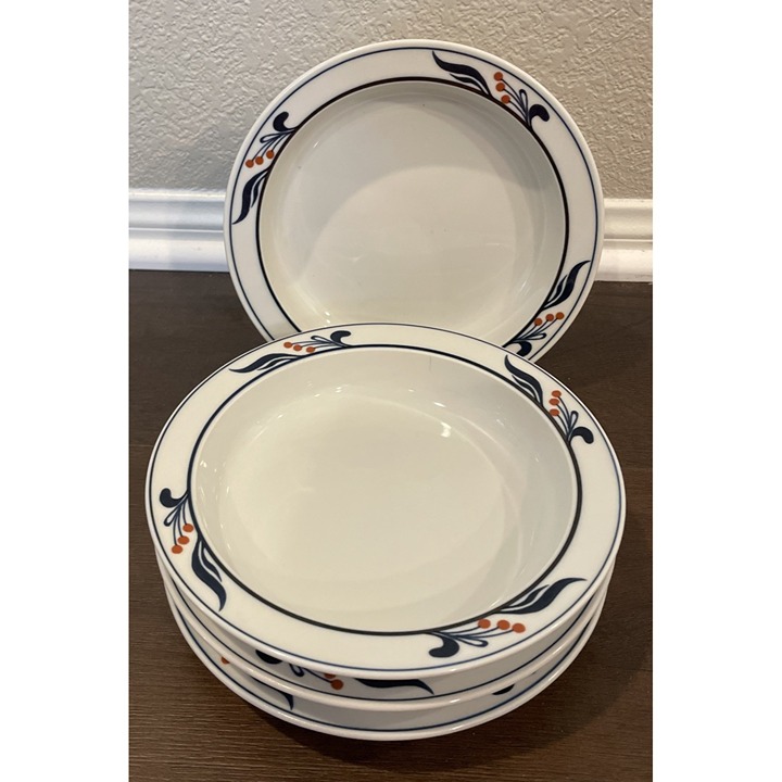 Dansk Bistro Maribo Rimmed Soup Cereal Bowls Bowl Set Of 4 7 7/8” Japan MCM