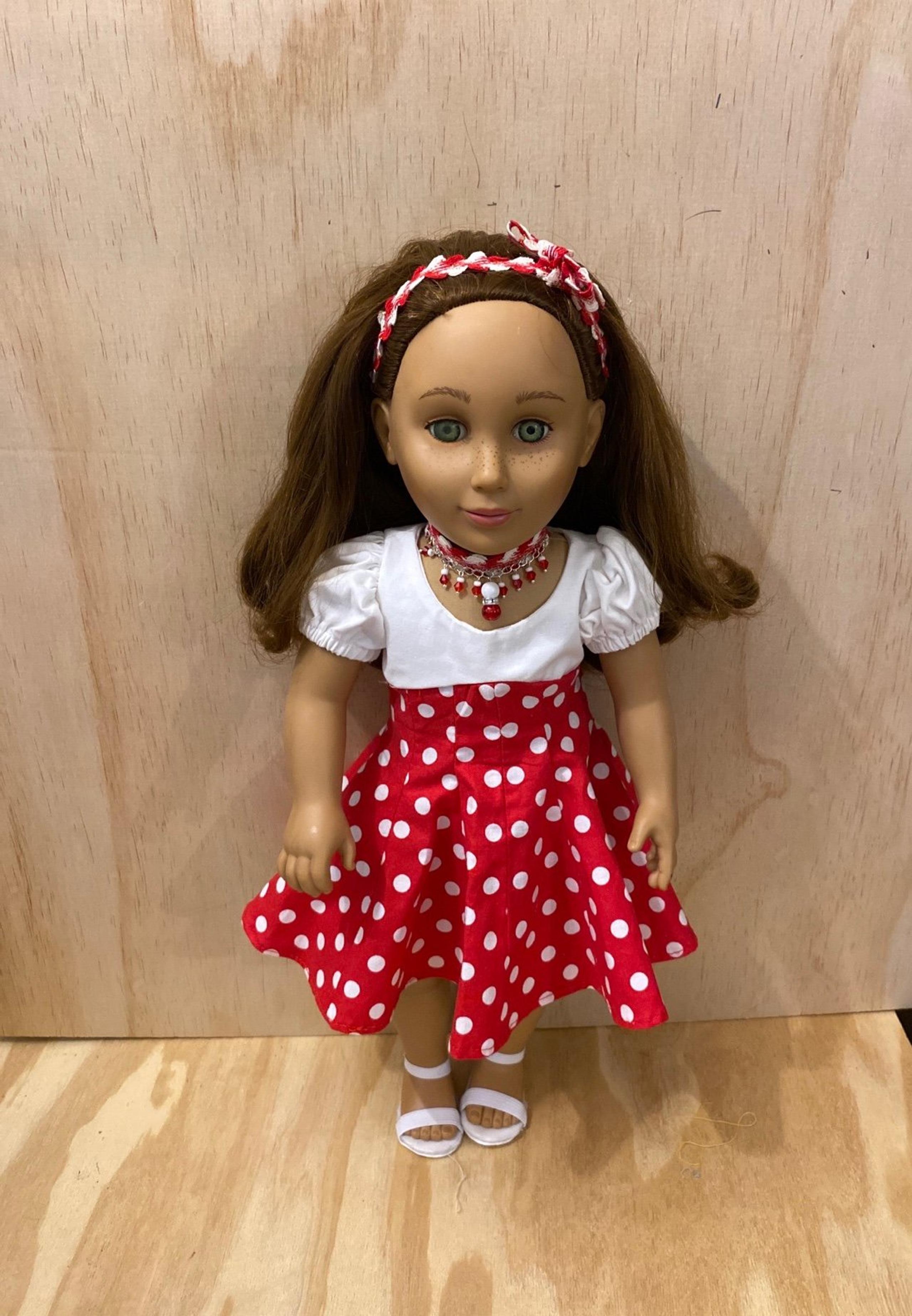 Tolly Tots Doll 18” Cloth   And Vinyl  Green  Eyes And Freckles