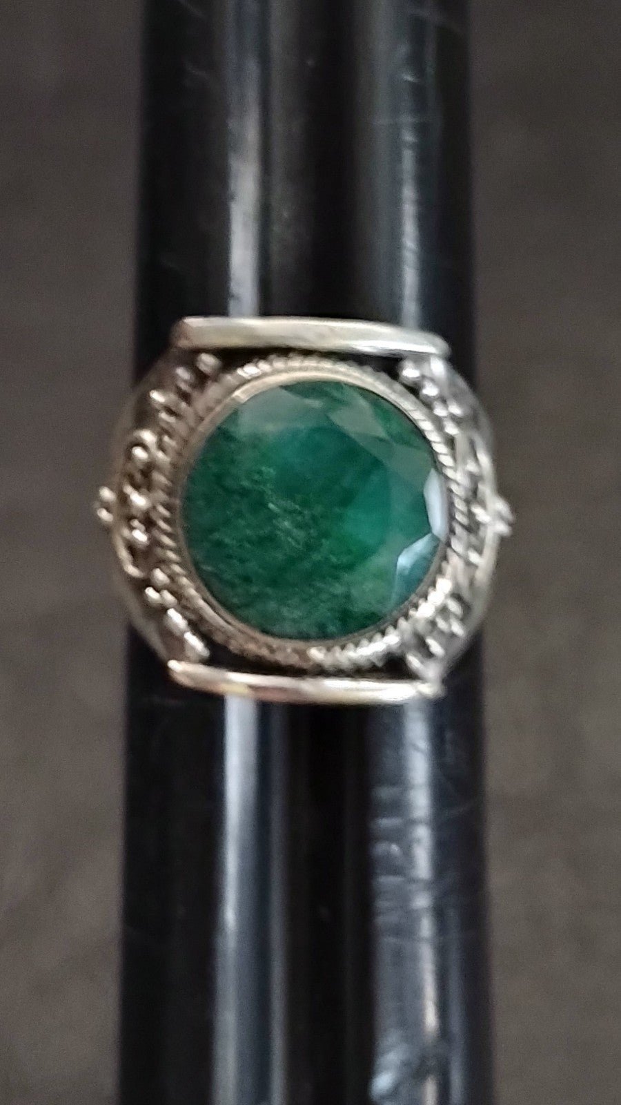 Vintage sterling silver quartzite ring