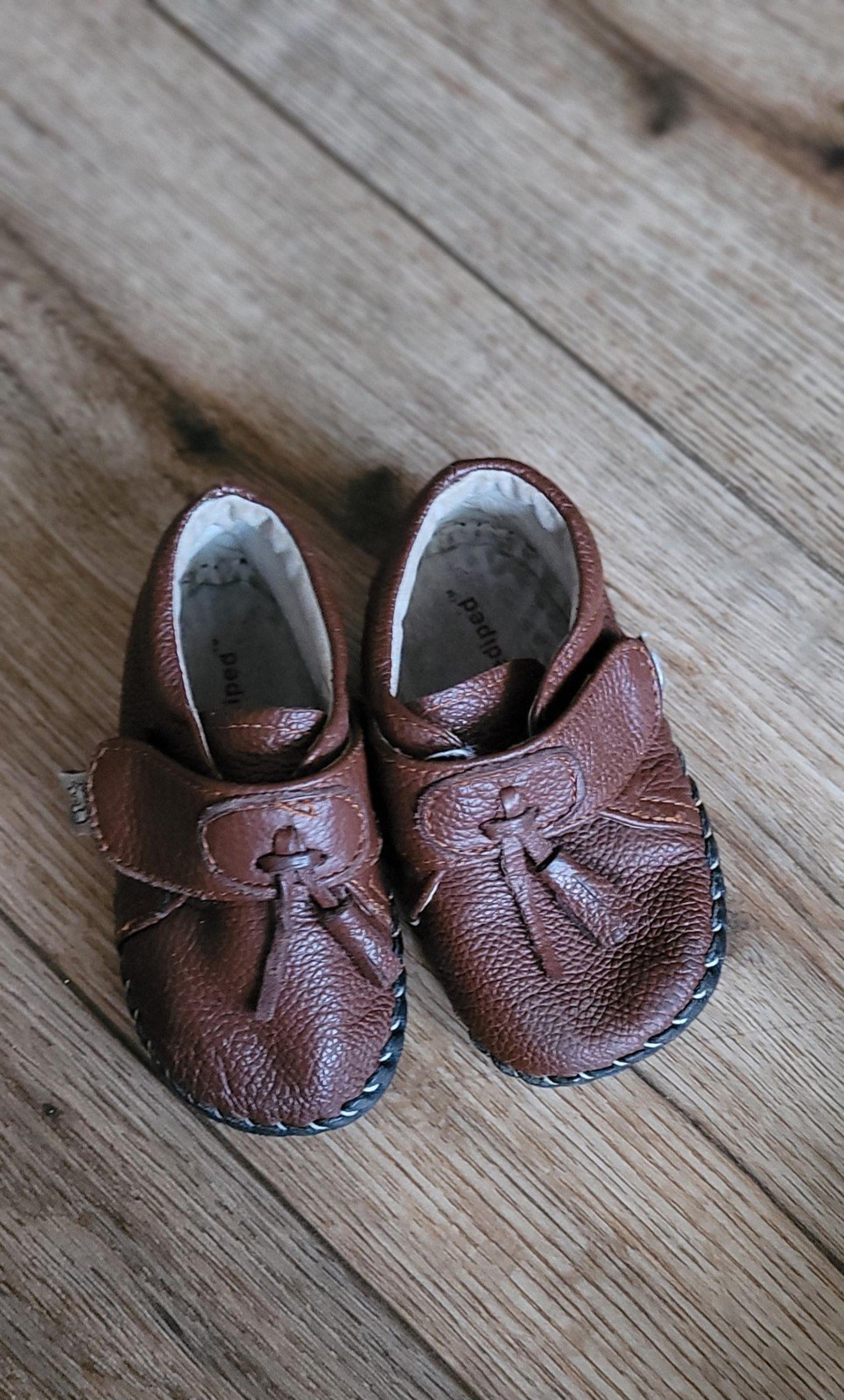 Pediped Gavin Brown Leather Baby crib shoes