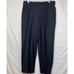 Tessilstrona Men's 35 Navy Blue 100% Wool Pleated Front Cuffed Hem Dress Pants