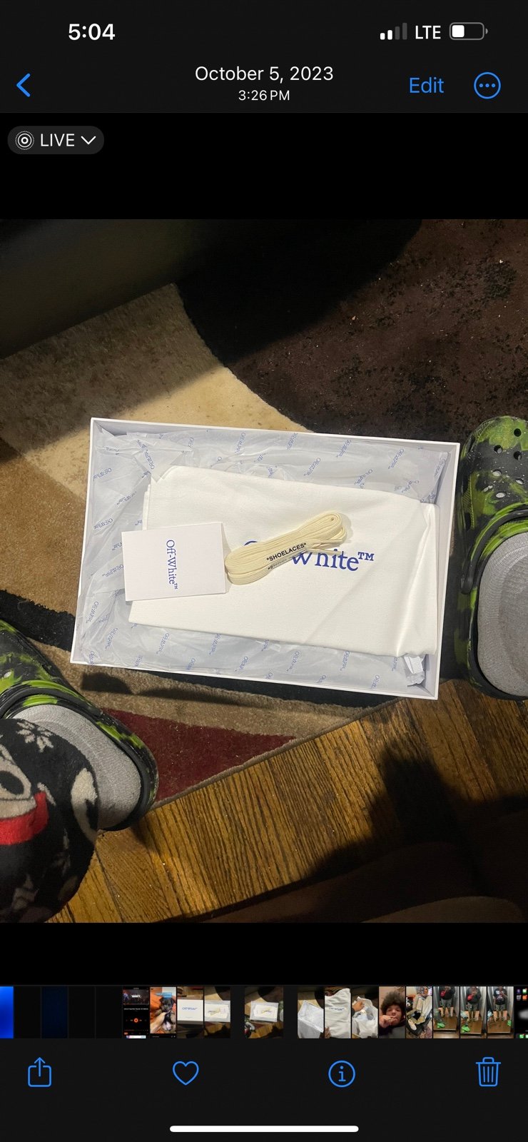 Off-White out of office suede light blue
