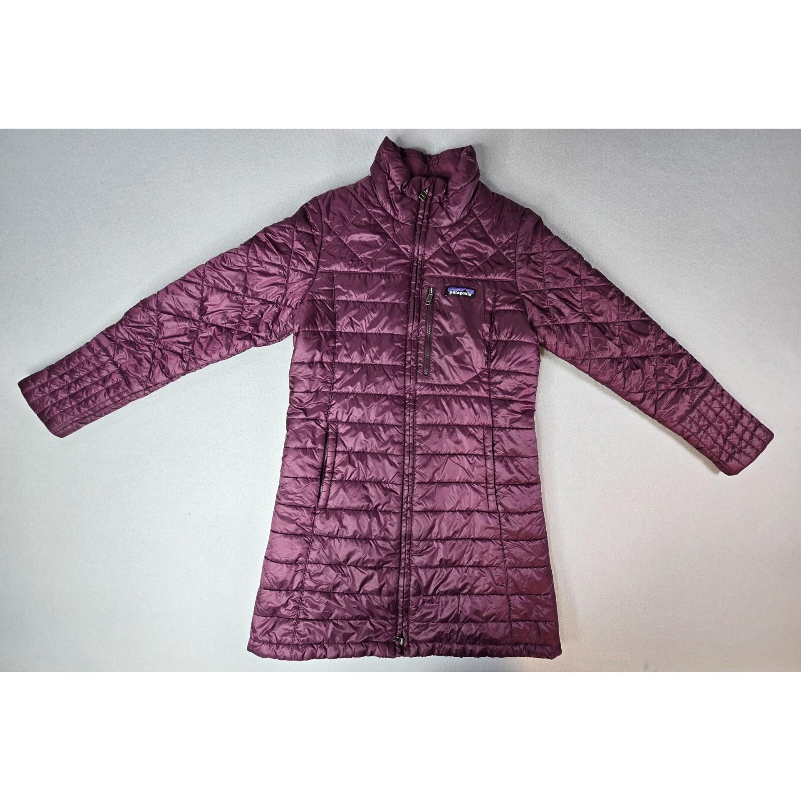 Patagonia Nano Puff Parka Jacket Womens Small Plum Quilted Insulated Packable