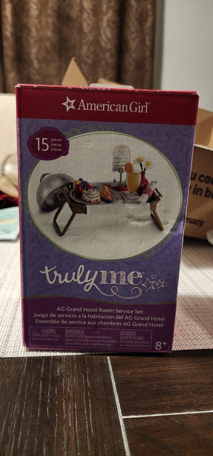 American Girl grand hotel room service set.