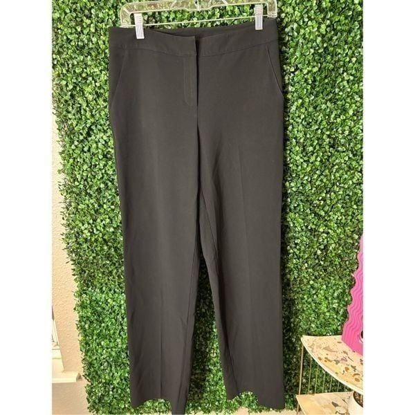 St. John Pants Womens 4 Black Business Wide Leg High Waisted Classy
