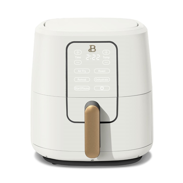 Beautiful 6 Quart Touchscreen Air Fryer, Oyster Grey by Drew Barrymore