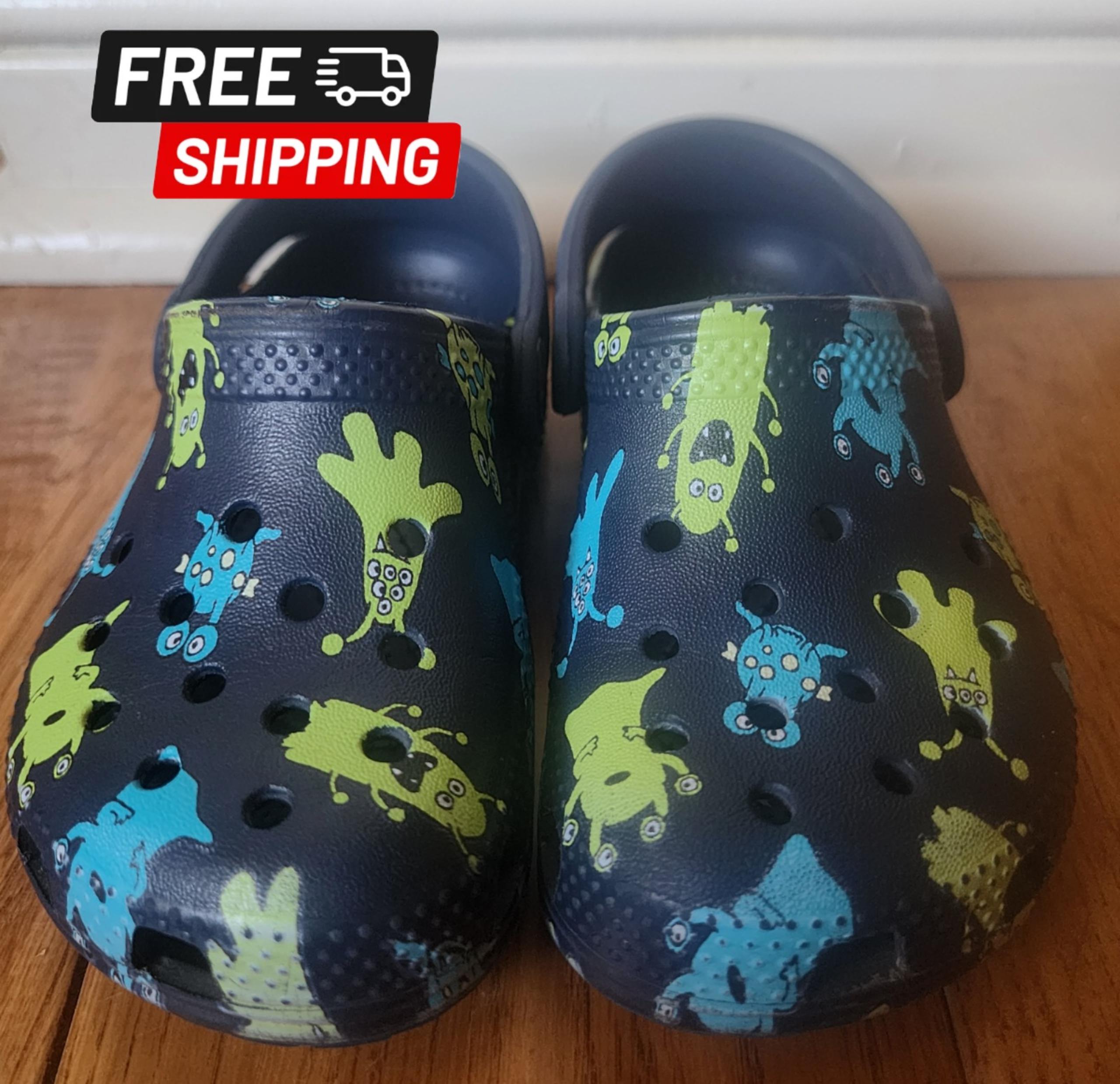 Crocs Kids Classic Monster Child Shoe Size 8 8C Children Toddlers Summer Slip On