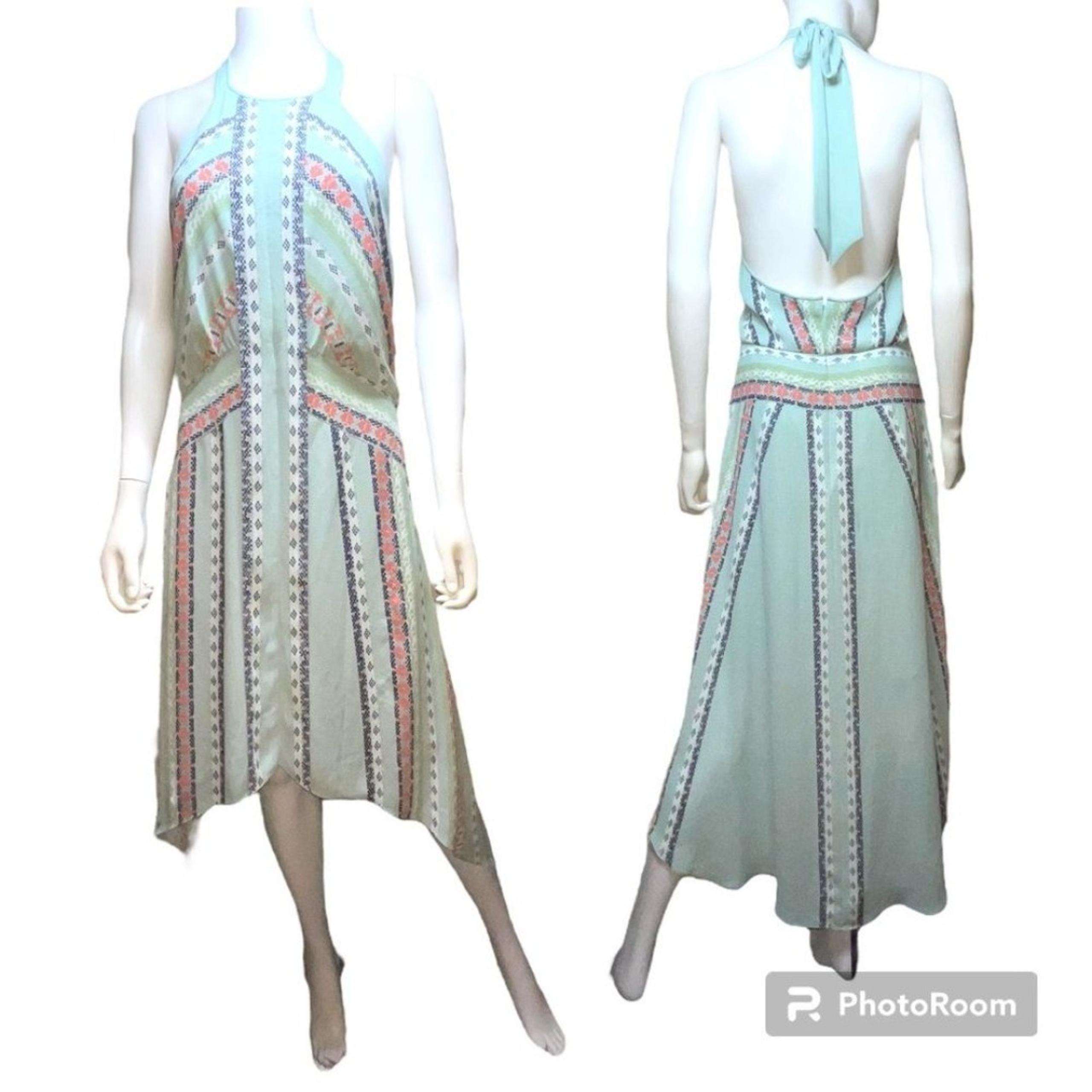 BCBGMaxAzria Ginevia Aqua Mst Dress Size M