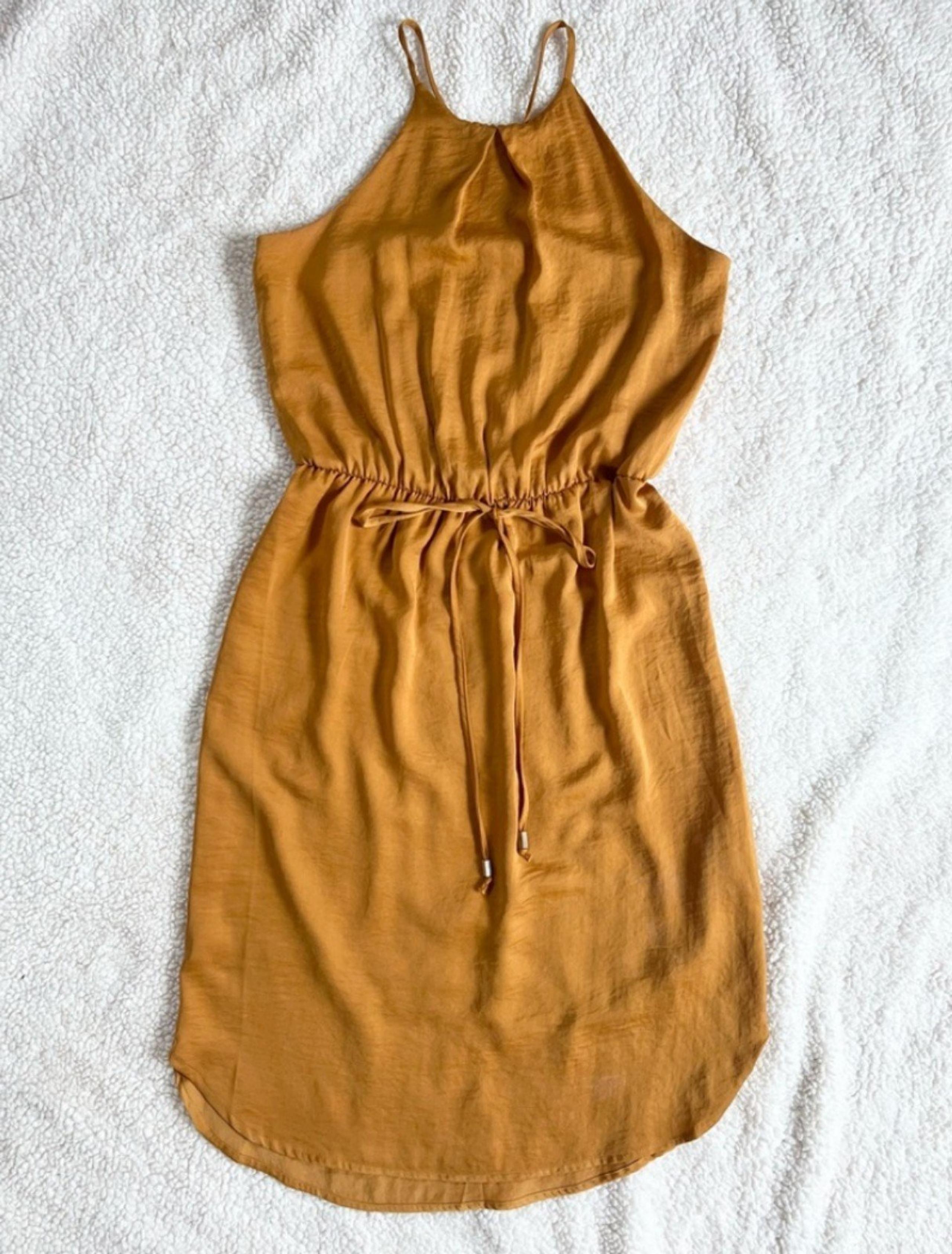 Mossimo Satin Burnt Orange Mini Dress Size Small