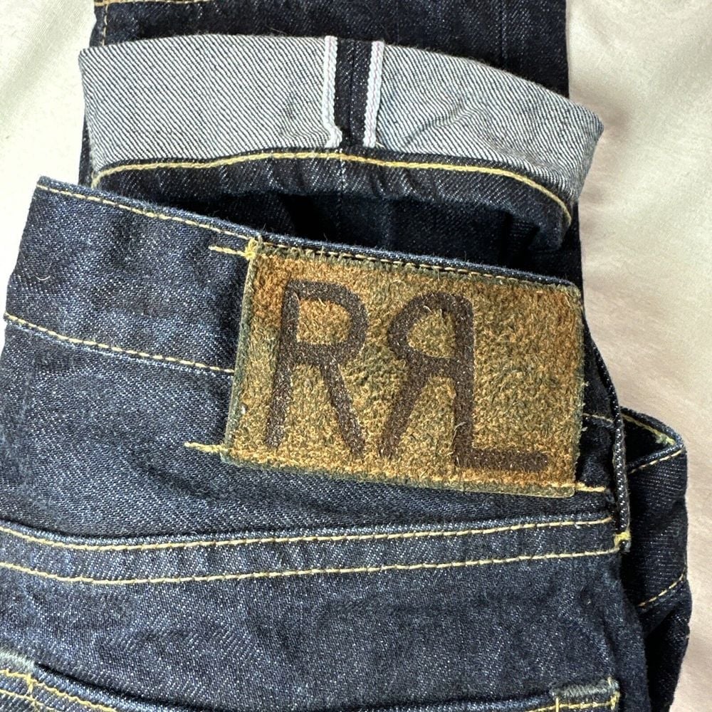 Double RL Ralph Lauren Women's 26 Japan Woven Selvedge Jeans Dark Wash Denim