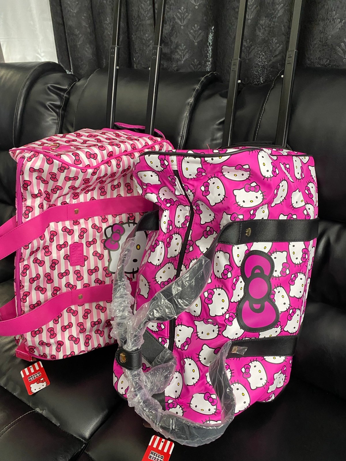 Hello kitty wheeled duffle travel bag