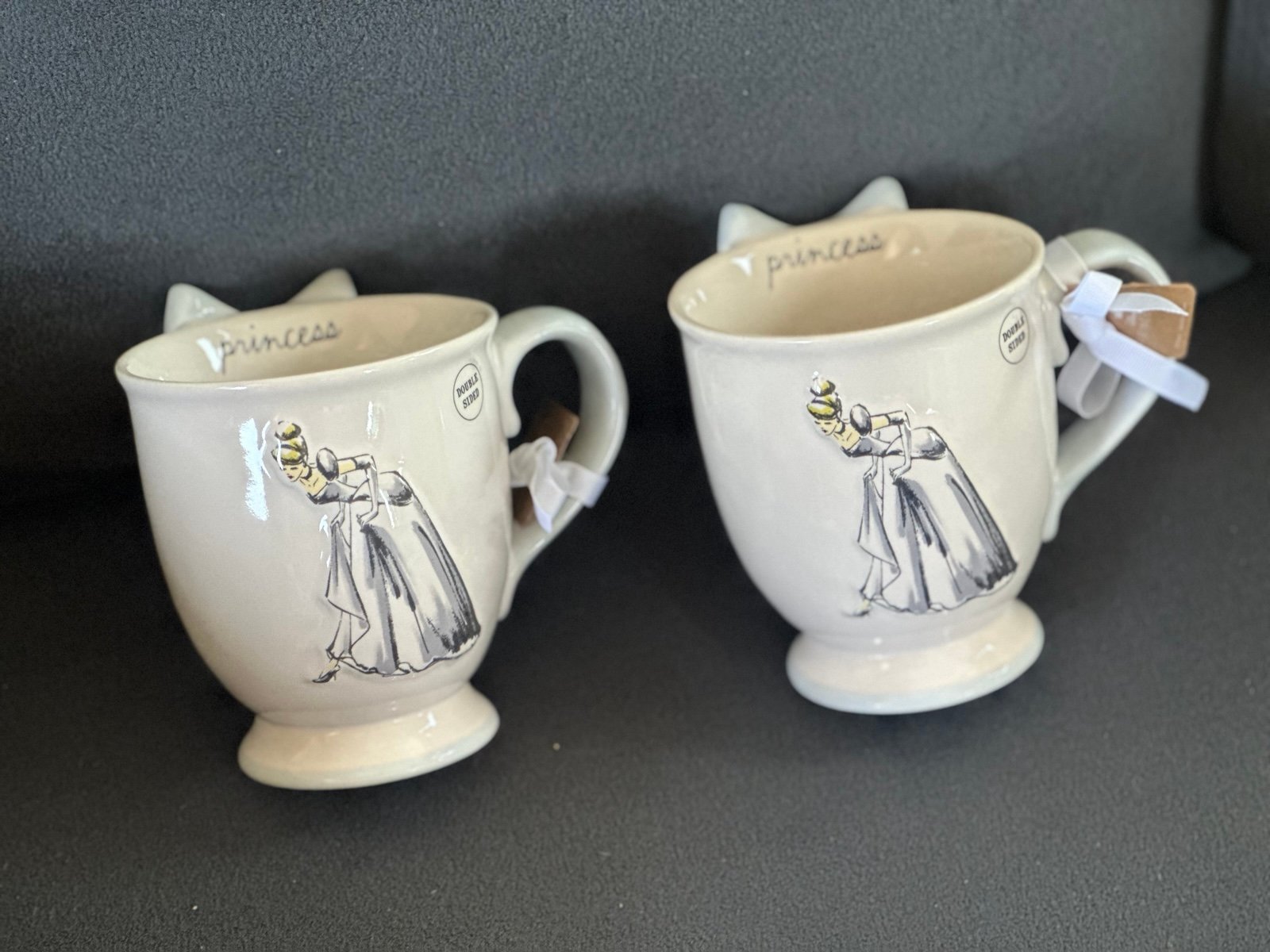 TWO Rae Dunn Disney Cinderella Mugs