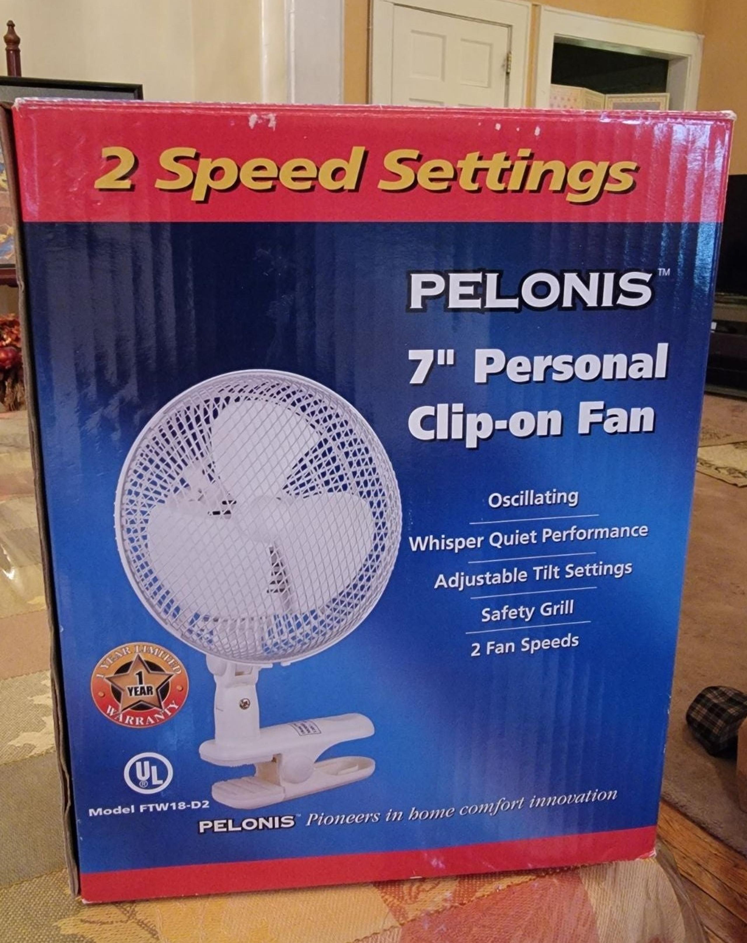 Pelonis 7" Clip On Oscillating Fan - The Unbranded Brand