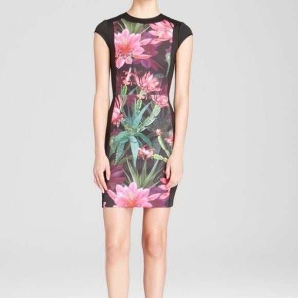 Ted Baker Ellika Chameleon Jungle Floral Print Bodycon Dress