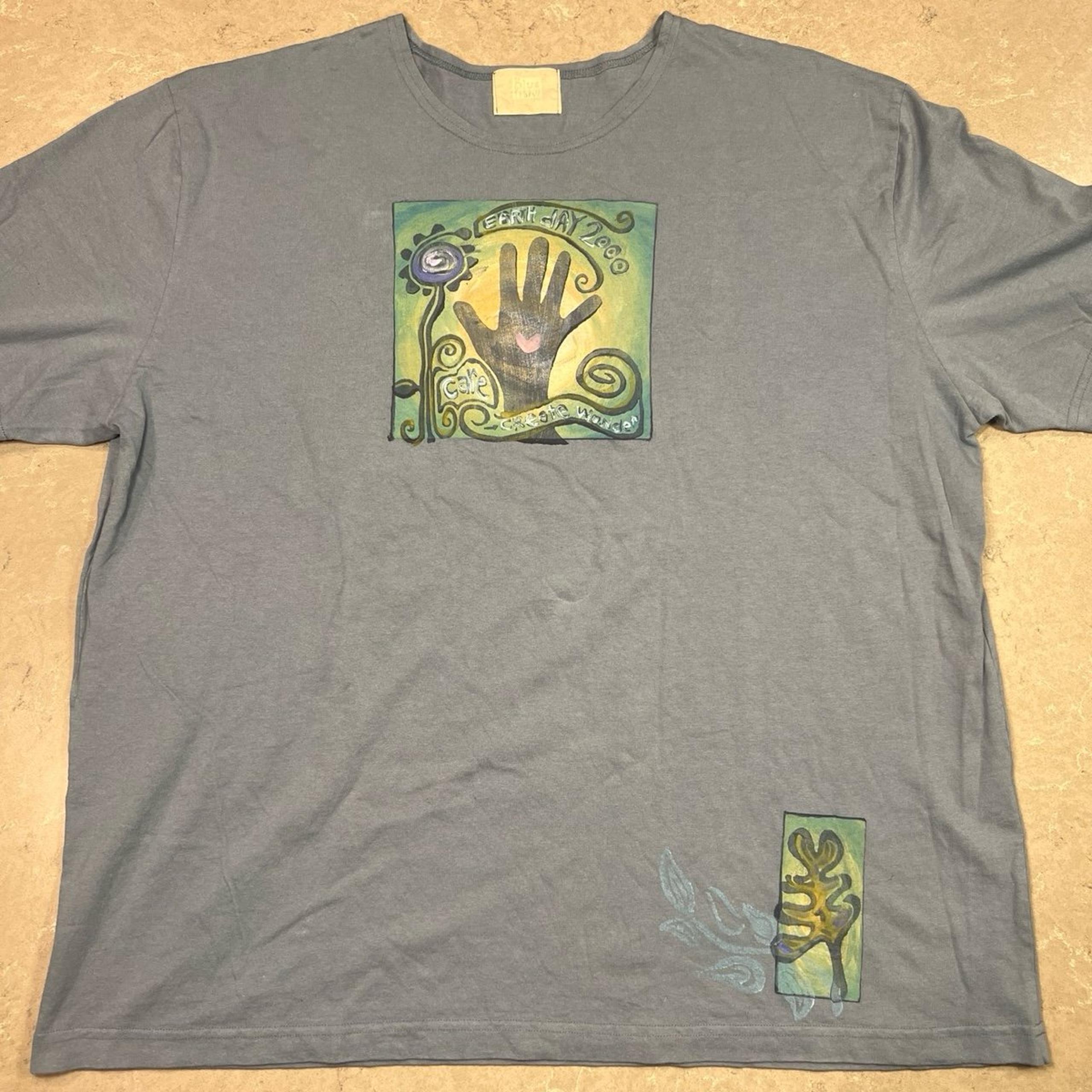 Vintage 2000’s Blue Fish Earth Day Blue T Shirt | Size XL