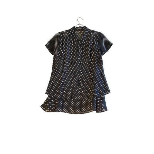 Liz Claiborne, two piece, black polkadot skirt, set size 4