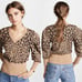 Frame Full V Neck Leopard Sweater