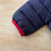 Baby Gap Colorblock Hooded Primaloft Puffer Jacket in Navy/Red - 0-6 Months