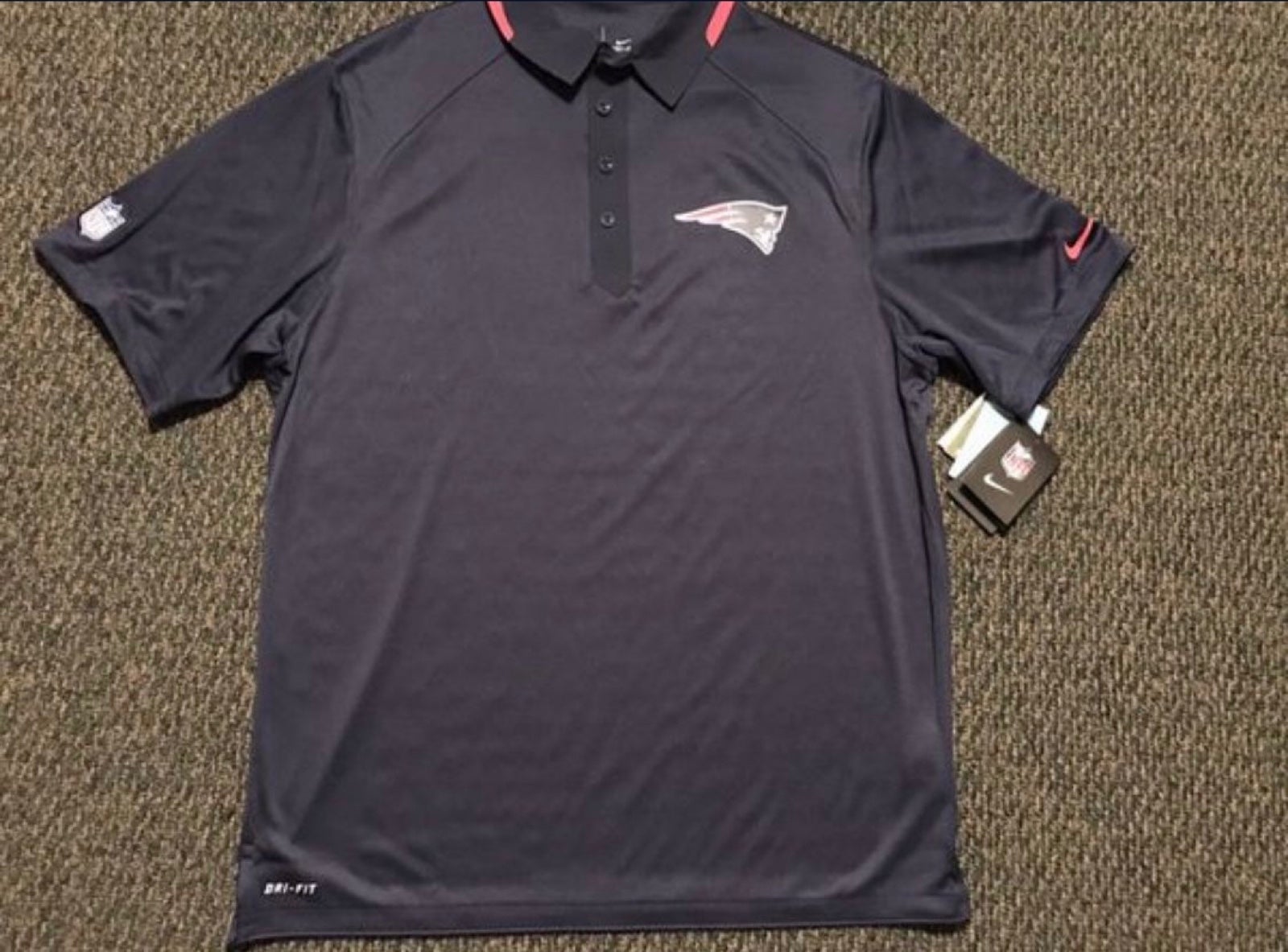 New England Patriots Nike Onfield Dri-Fit Polo.