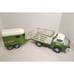 Vintage Nylint Farm Stake Truck with Trailer Pressed Metal Green White Gate Rail