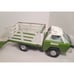 Vintage Nylint Farm Stake Truck with Trailer Pressed Metal Green White Gate Rail