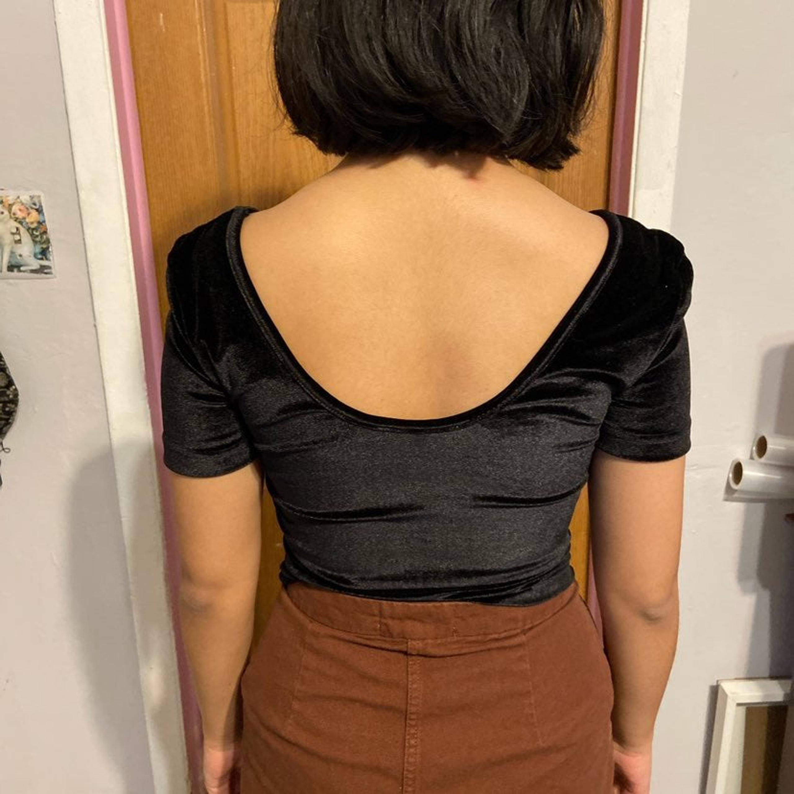 ASOS black velvet top