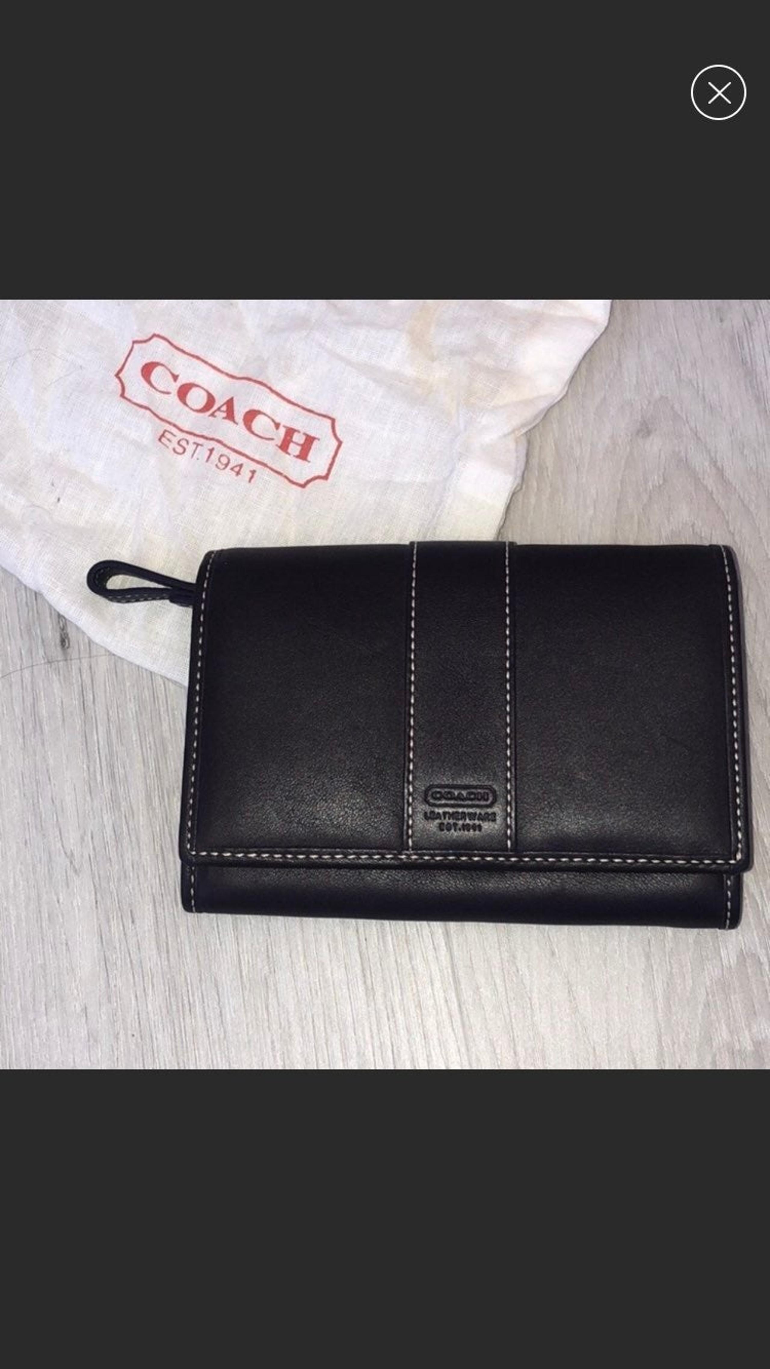 NWOT COACH Vintage Genuine Leatherware Medium Wallet Billfold in Chocolate Brown