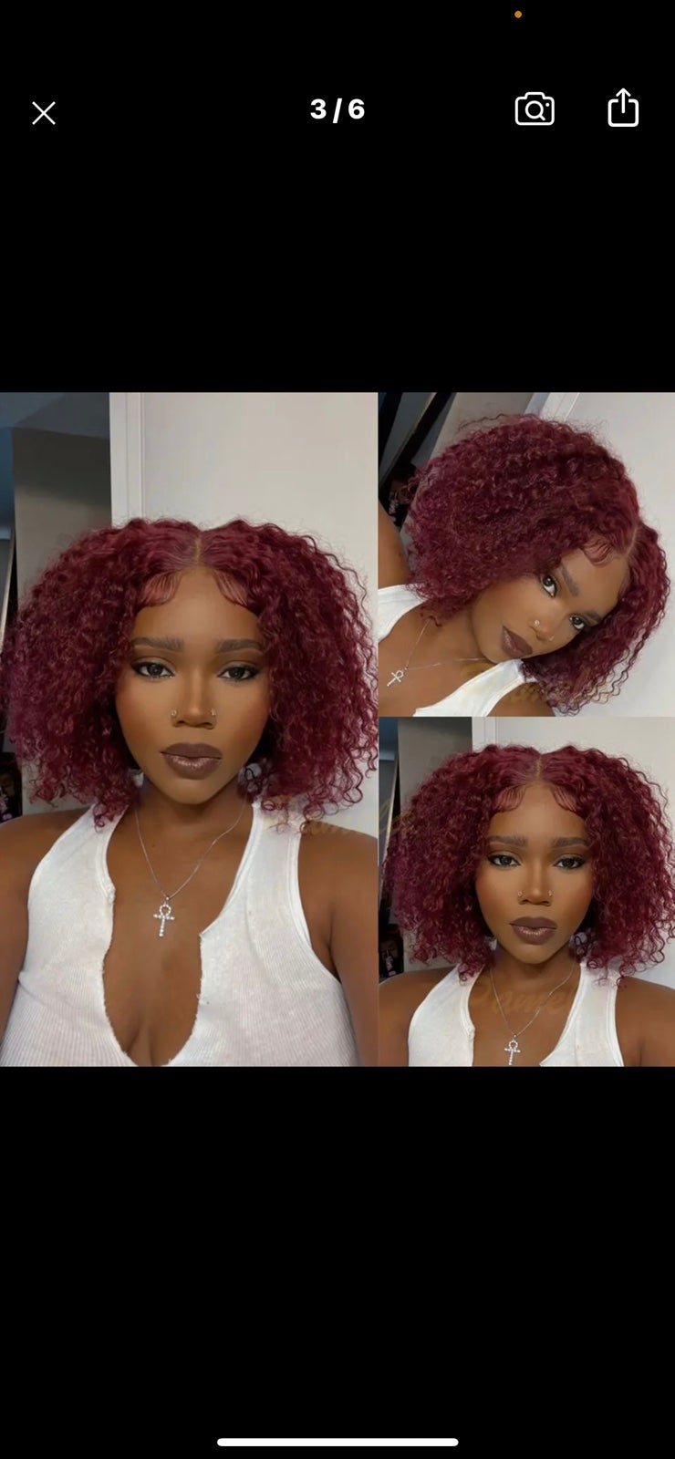13x4 Burgundy Red Bob Wig