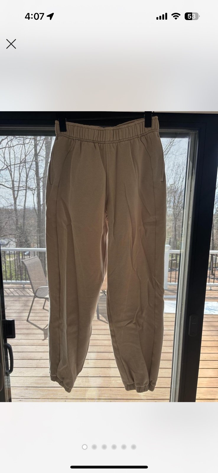 lululemon oversized scuba joggers, mojave tan size Small. only worn a few times